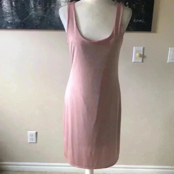 NWT Pretty Pale Pink Fully Lined Tank Dress with Slight Shimmer-Junior Large - Picture 1 of 8